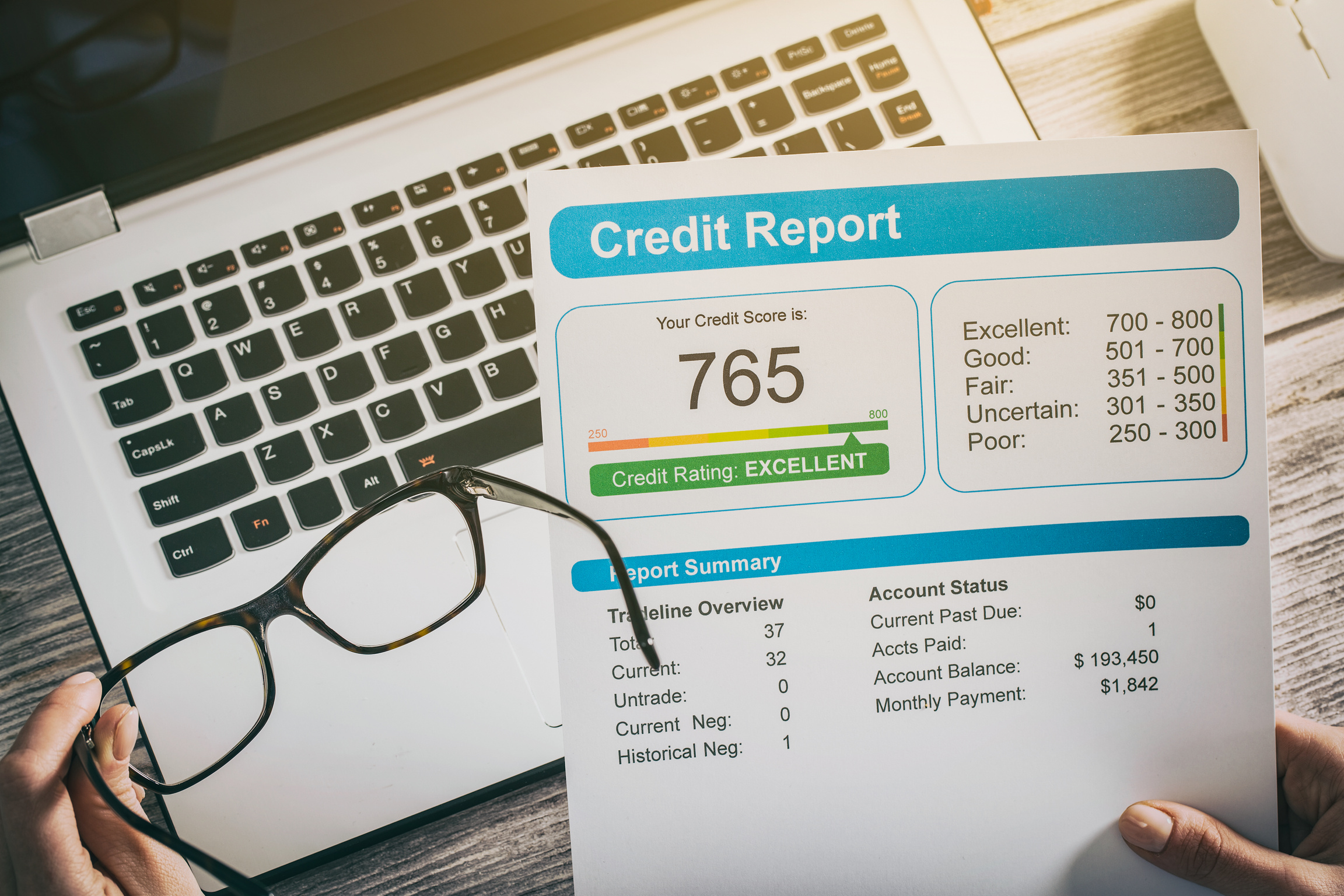 Report Credit Score Banking Borrowing Application Risk Form